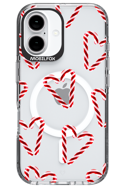 Candy Cane Hearts - Apple iPhone 16
