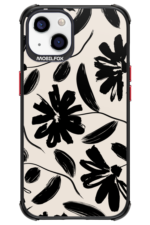 Monochrome Flowerss - Apple iPhone 13