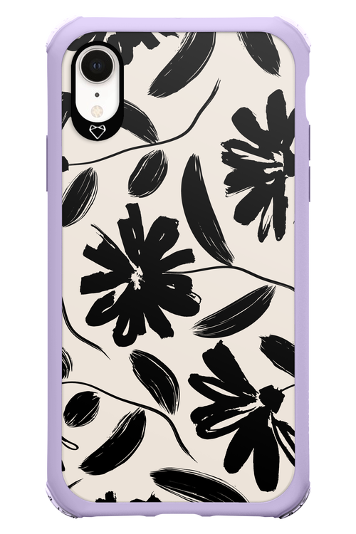 Monochrome Flowerss 2.0 - Apple iPhone XR
