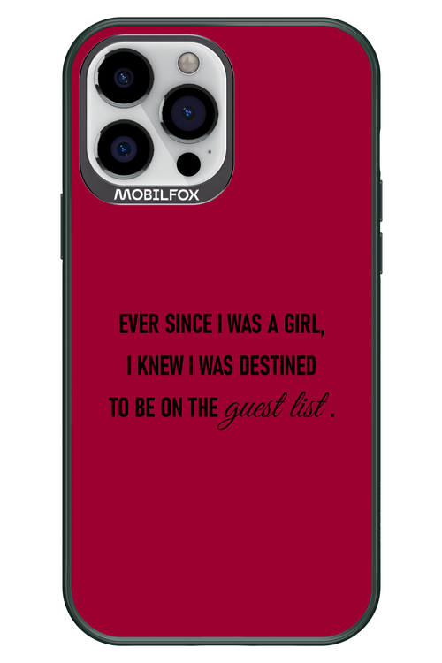 Guest List - Apple iPhone 13 Pro Max