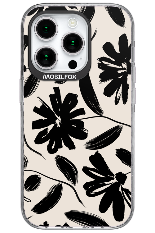 Monochrome Flowerss 2.0 - Apple iPhone 15 Pro