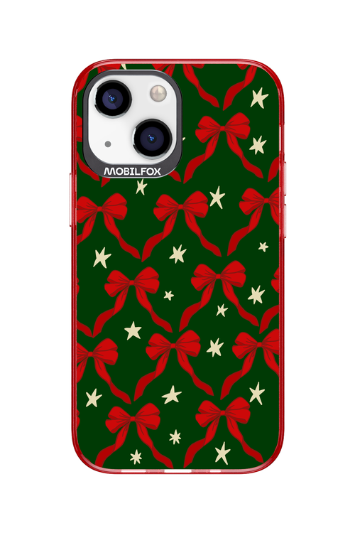Bow & Stars (Green) - Apple iPhone 13 Mini