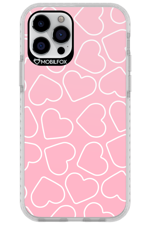 Line Heart Pink - Apple iPhone 12 Pro