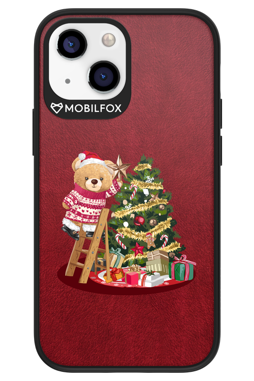 Christmas Bear (Burgundy) - Apple iPhone 13 Mini