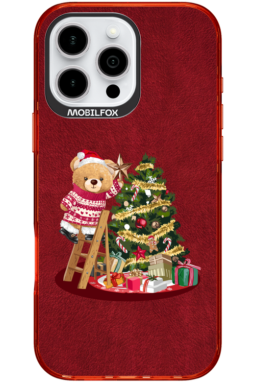 Christmas Bear (Burgundy) - Apple iPhone 16 Pro Max