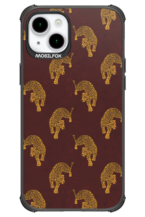 Burgundy Leopard Pattern - Apple iPhone 15 Plus