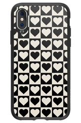 Checkered Heart - Apple iPhone XS