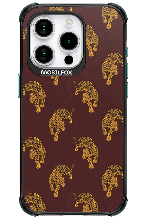 Burgundy Leopard Pattern - Apple iPhone 15 Pro