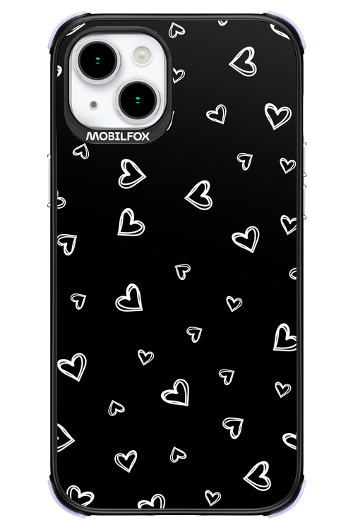 Monochrome Hearts 2.0 - Apple iPhone 15 Plus