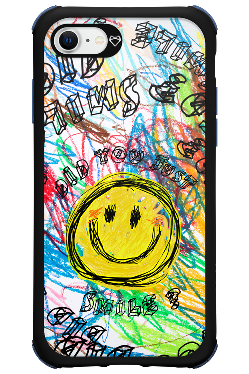 Crayon Smiley Colorful - Apple iPhone SE 2020