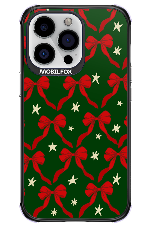 Bow & Stars (Green) - Apple iPhone 13 Pro
