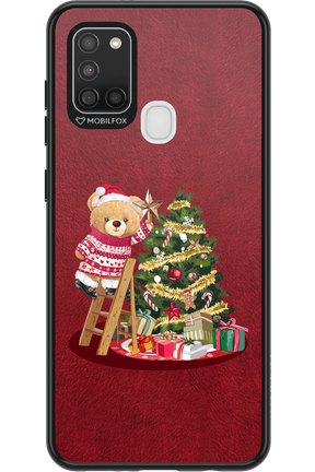 Christmas Bear (Burgundy) - Samsung Galaxy A21 S