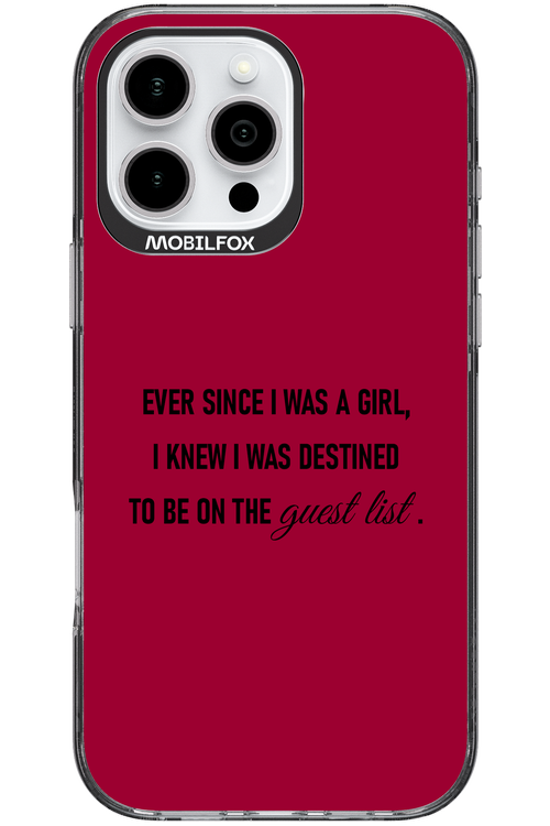 Guest List - Apple iPhone 16 Pro Max