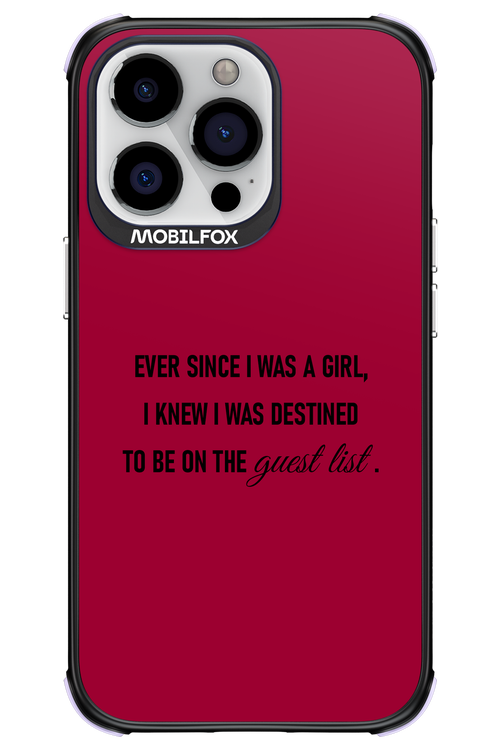 Guest List - Apple iPhone 13 Pro