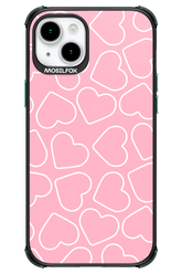 Line Heart Pink - Apple iPhone 15 Plus