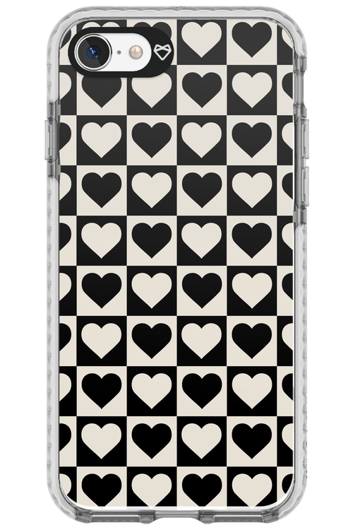 Checkered Heart - Apple iPhone SE 2020