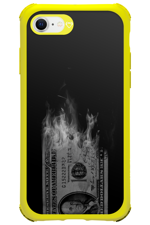 Money Burn B&W - Apple iPhone SE 2022