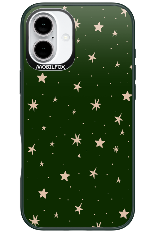 Forest Green Stars - Apple iPhone 16 Plus