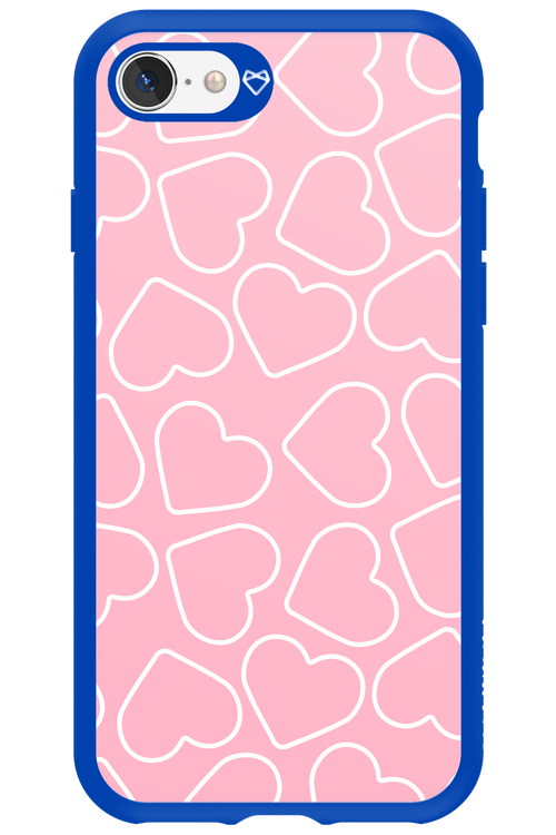 Line Heart Pink - Apple iPhone SE 2022