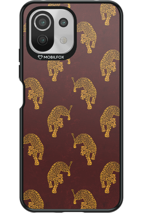Burgundy Leopard Pattern - Xiaomi Mi 11 Lite (2021)