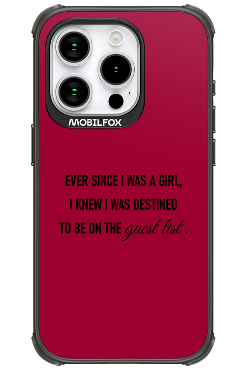 Guest List - Apple iPhone 15 Pro