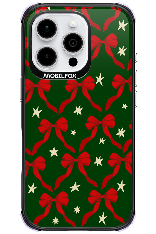 Bow & Stars (Green) - Apple iPhone 16 Pro