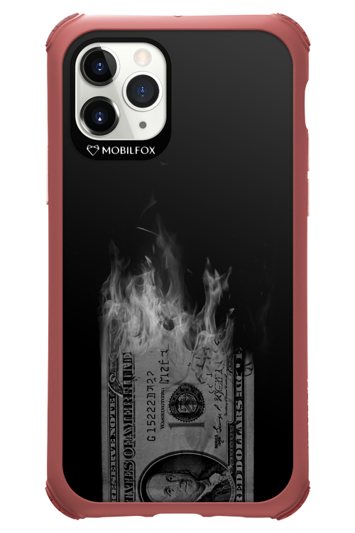 Money Burn B&W - Apple iPhone 11 Pro
