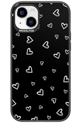 Monochrome Hearts 2.0 - Apple iPhone 15 Plus
