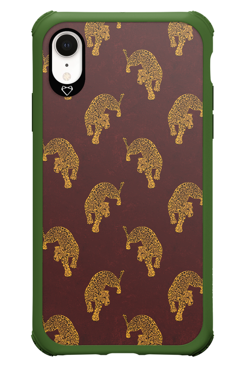 Burgundy Leopard Pattern - Apple iPhone XR