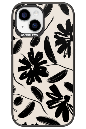 Monochrome Flowerss - Apple iPhone 15