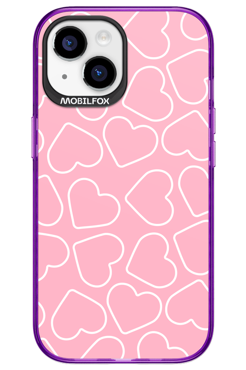 Line Heart Pink - Apple iPhone 15