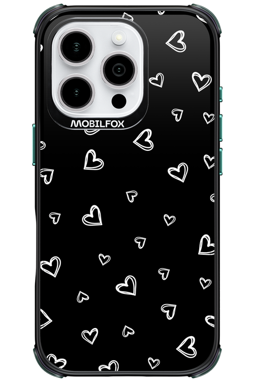 Monochrome Hearts 2.0 - Apple iPhone 16 Pro