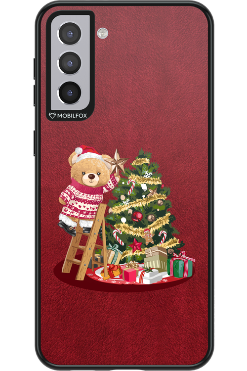 Christmas Bear (Burgundy) - Samsung Galaxy S21+