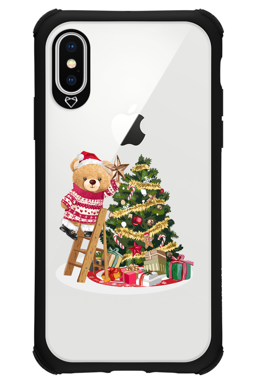 Christmas Bear (Transparent) - Apple iPhone XS