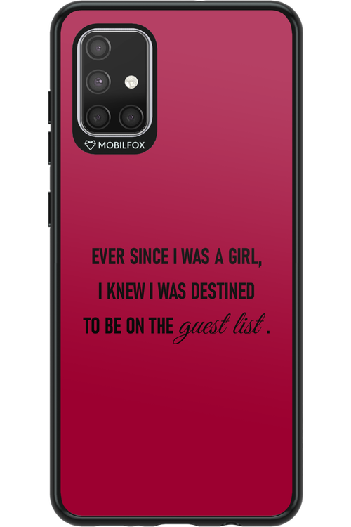 Guest List - Samsung Galaxy A71