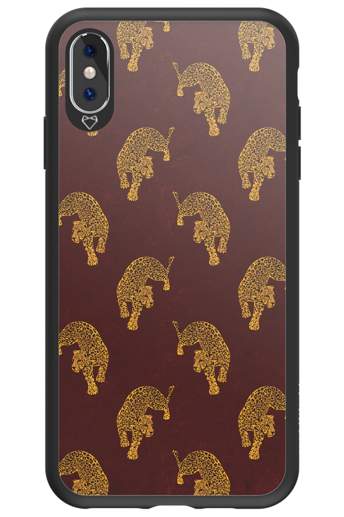 Burgundy Leopard Pattern - Apple iPhone XS Max