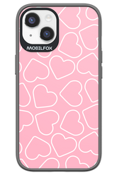 Line Heart Pink - Apple iPhone 14