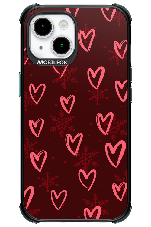 Christmas Hearts - Apple iPhone 15