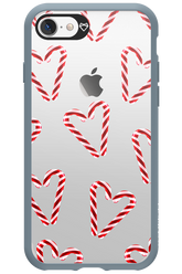 Candy Cane Hearts - Apple iPhone 7