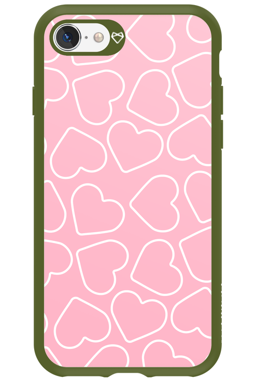 Line Heart Pink - Apple iPhone SE 2022