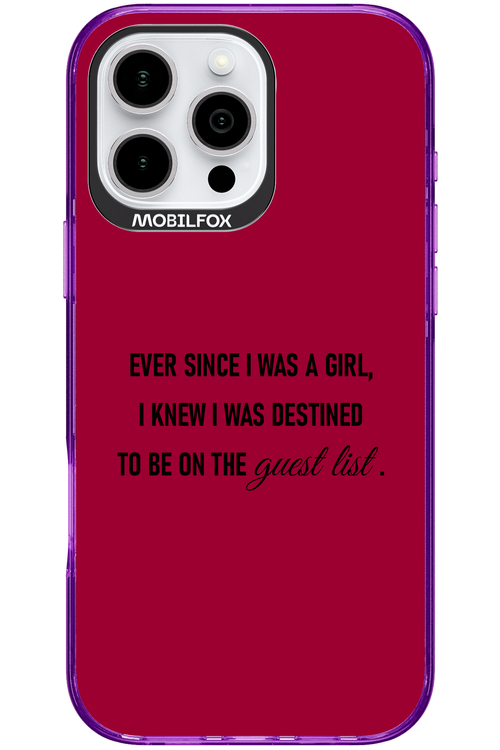 Guest List - Apple iPhone 16 Pro Max