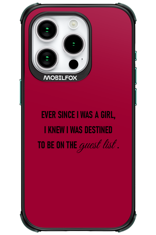 Guest List - Apple iPhone 15 Pro