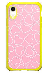 Line Heart Pink - Apple iPhone XR