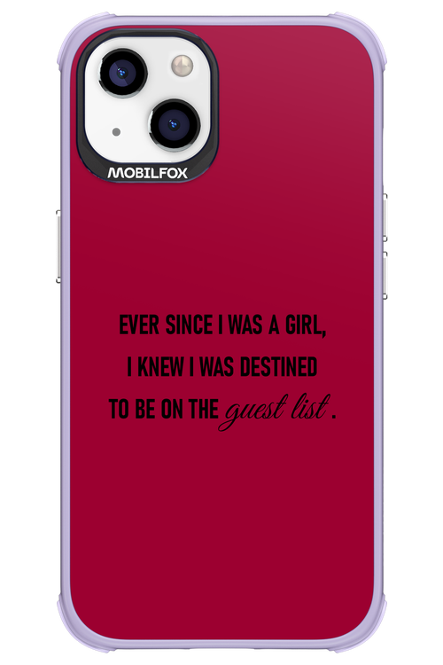 Guest List - Apple iPhone 13