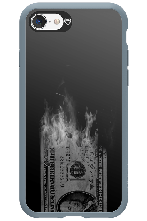 Money Burn B&W - Apple iPhone SE 2020