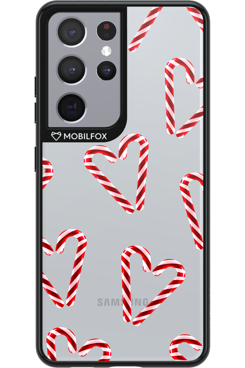 Candy Cane Hearts - Samsung Galaxy S21 Ultra