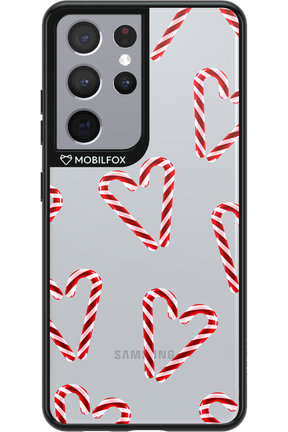 Candy Cane Hearts - Samsung Galaxy S21 Ultra