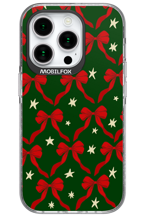 Bow & Stars (Green) - Apple iPhone 15 Pro