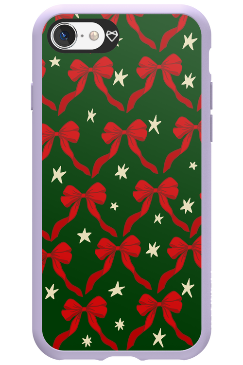 Bow & Stars (Green) - Apple iPhone SE 2020