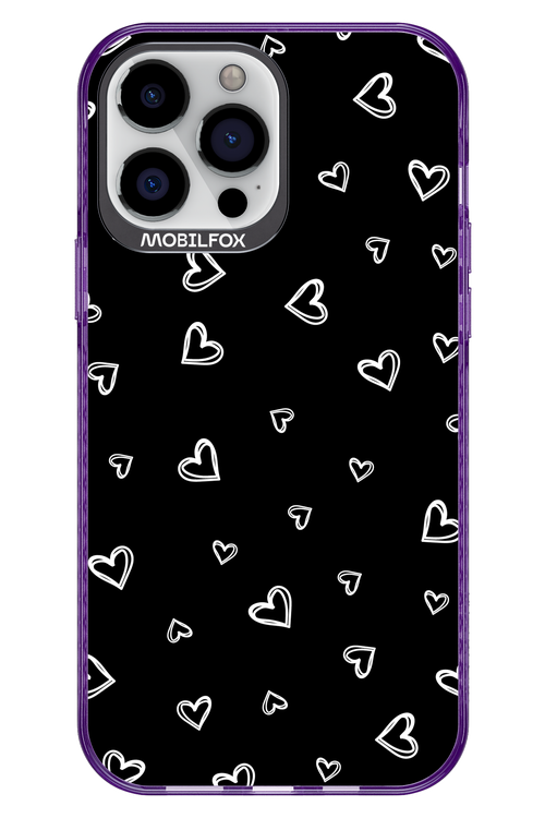 Monochrome Hearts 2.0 - Apple iPhone 13 Pro Max